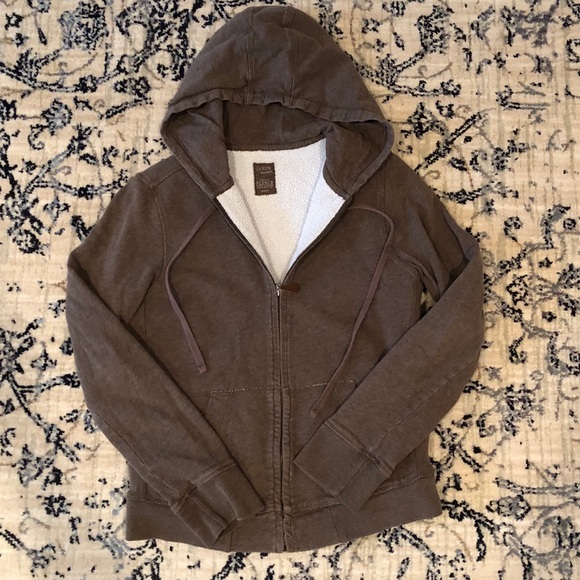 J. Crew Tops - JCrew Vintage Zip up Fleece hoodie Sz Medium
